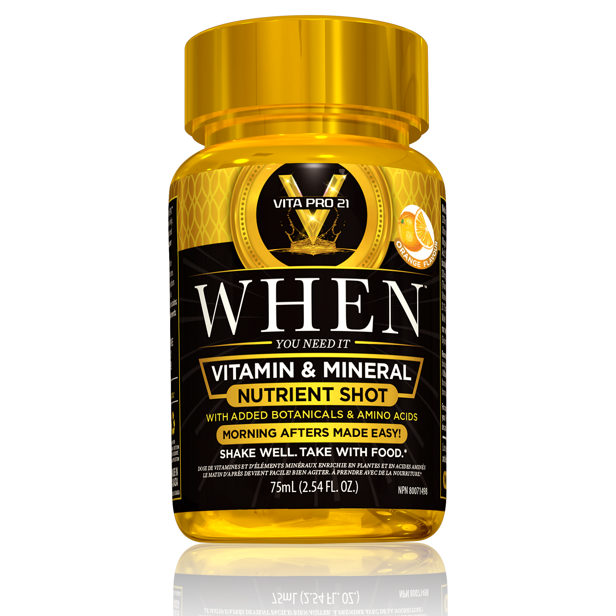 "WHEN" By Vita Pro 21 | All Natural Premium Hangover Prevention Drink & Nutrient Shot